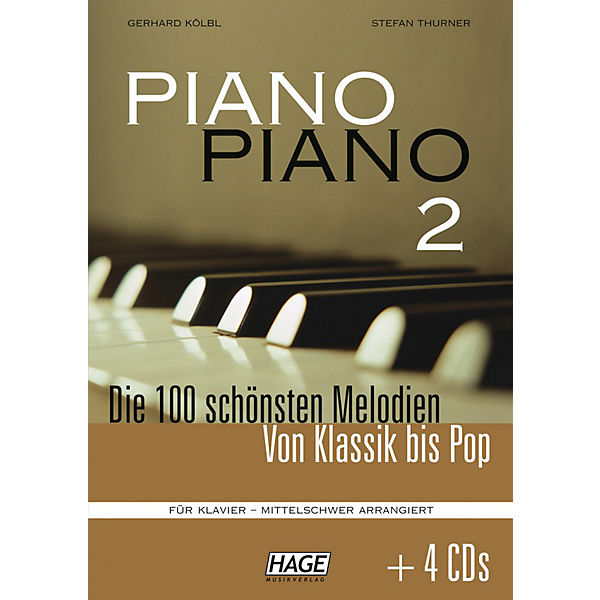 Piano Piano 2, mittelschwer arrangiert, mit 4 Audio-CDs