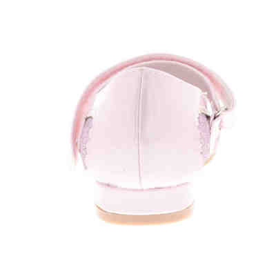 Kinder Mädchen Ballerinas Glitzer Blockabsatz lila/pink/rosa 2