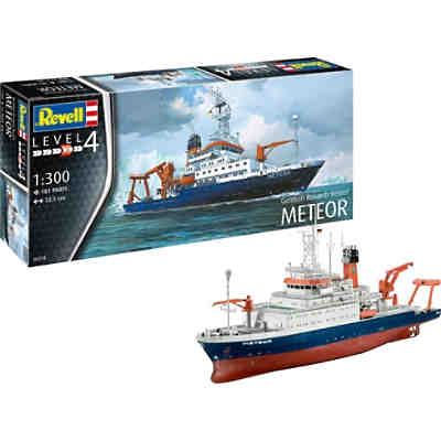 Forschungsschiff Meteor, Revell Modellbausatz im Maßstab 1:300, 181 Teile, 32,5 cm