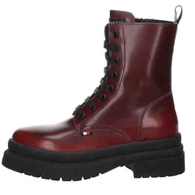 Mädchen Stiefel Schuhe Lace-Up Schnürboots Kinderschuhe Schriftzug Glattleder uni Stiefel 2