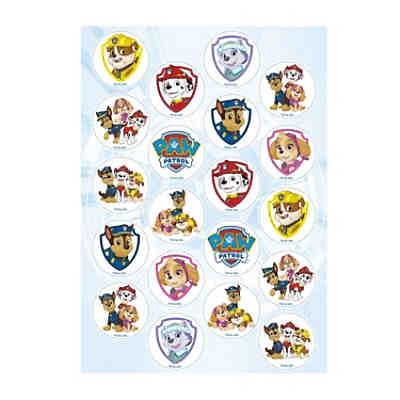 Essbare Mini-Tortenaufleger Paw Patrol 20 Stück zum Geburtstag 2