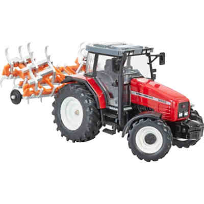 Traktor Massey Ferguson Heritage Spielset mit zusammenklappbarem Kultivator (1:32) 2