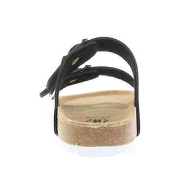 Kinder Mädchen Damen Pantoletten Hausschuhe Slipper Schlappen Einhorn schwarz/mehrfarbig 2