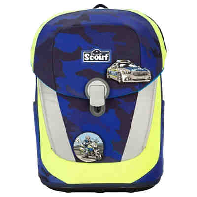 Schulranzenset SUNNY II LIGHTWEIGHT DIN Blue Police, 4-tlg.. inkl. Funny Snaps (2023) 2