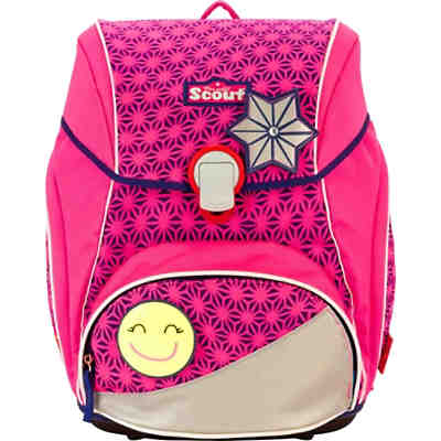 Schulranzenset ALPHA DIN NEON SAFETY Pink Glow, 4-tlg.. inkl. Funny Snaps (2023)