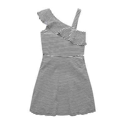 Kleider & Jumpsuits Gestreiftes Kleid mit Volant Jerseykleider