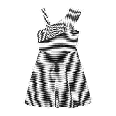 Kleider & Jumpsuits Gestreiftes Kleid mit Volant Jerseykleider 2