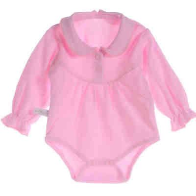 Baby Langarmbody Body in rosa mit Kragen Bodys für Mädchen