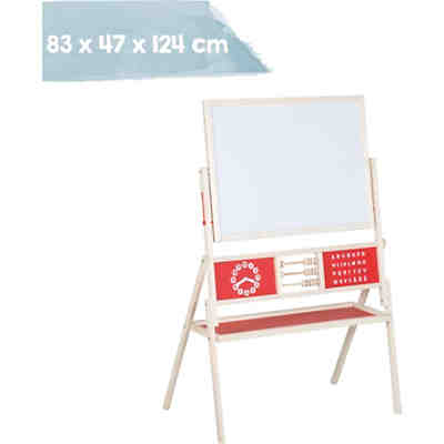 roba Standtafel mit Zubehör und Schreibtafel liniert, Maltafel magnetisch, drehbar 2