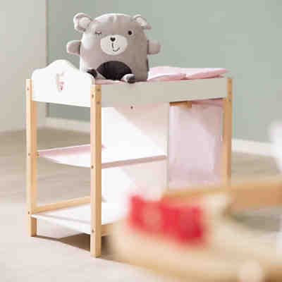 roba Puppenkommode und Puppenbett aus Puppenmöbel Serie Scarlett inkl. textiler Ausstattung, weiß 2
