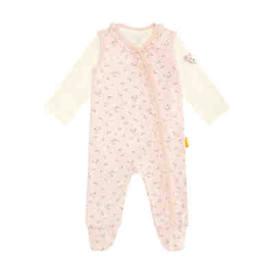 Set Strampler + T-Shirt langarm Baby Wellness mit Druckknöpfen mit Rüschen Strampler