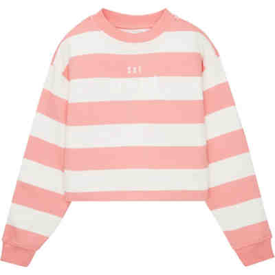 Strick & Sweatshirts Cropped Sweatshirt mit Streifenmuster Sweatjacken