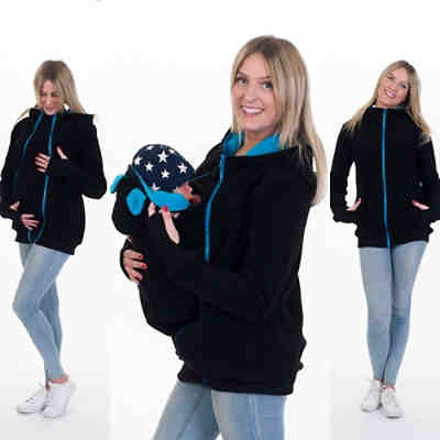 3in1 Fleece Tragejacke Umstandsjacke mit süssen Bärchenohren