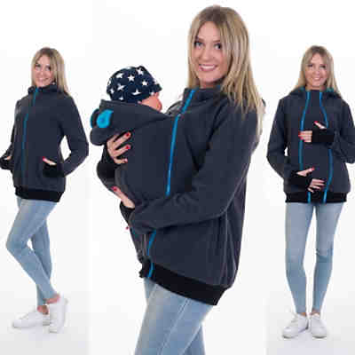 3in1 Fleece Tragejacke Umstandsjacke mit süssen Bärchenohren