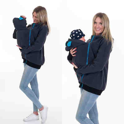 3in1 Fleece Tragejacke Umstandsjacke mit süssen Bärchenohren 2