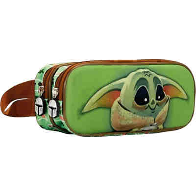 3D-Doppel-Schlampermäppchen Star Wars Child Mandalorian, unbefüllt