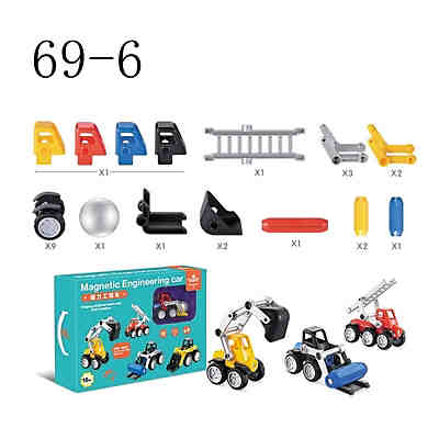 Technisches Fahrzeugmodell für Kinder Pädagogisches magnetisches Spleißspielzeug