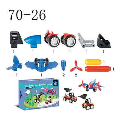 Technisches Fahrzeugmodell für Kinder Pädagogisches magnetisches Spleißspielzeug
