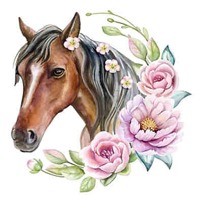 Wandtattoo 237 Wandtattoo Pferd Kopf braun - 250 x 330 mm Wandtattoos
