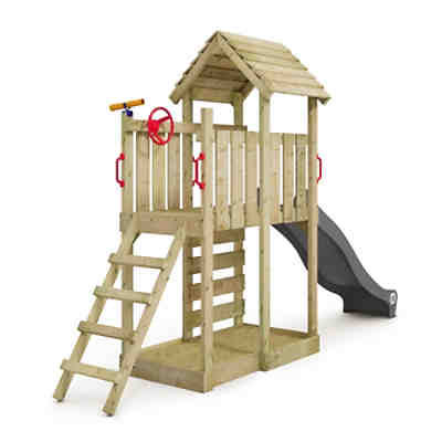 Spielturm Klettergerüst JoyFlyer mit anthraziter Rutsche, Kletterturm 2