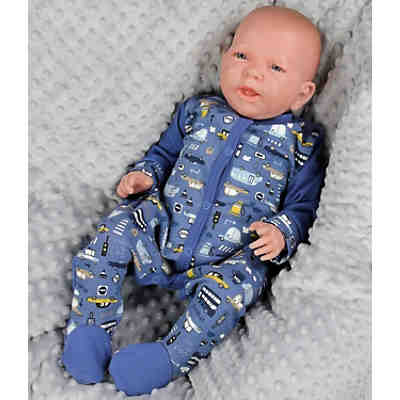 Baby Jungen Schlafstrampler mit Fuß 3er Pack für Jungen 2