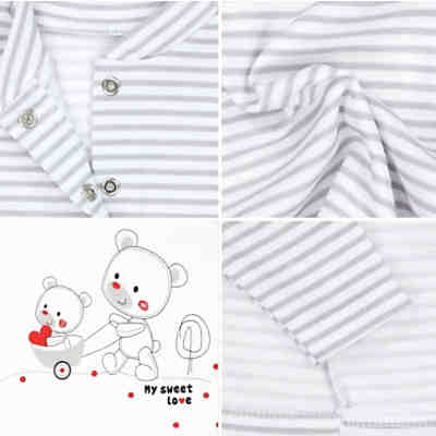 Baby Unisex Strampler-Set mit Aufdruck Spruch 2-tlg für Kinder 2
