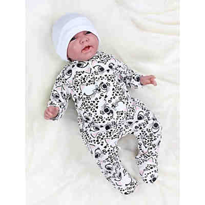 Baby Mädchen Schlafstrampler mit Fuß 3er Pack für Mädchen 2