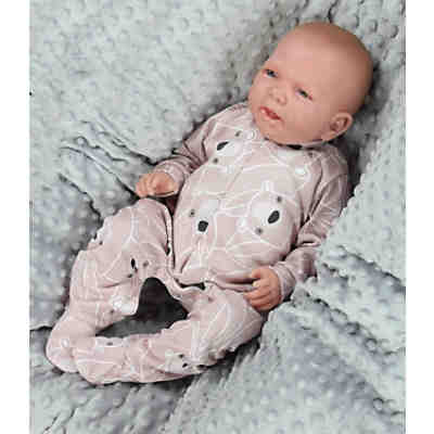 Baby Mädchen Schlafstrampler mit Fuß 3er Pack für Mädchen 2