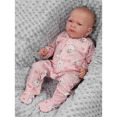 Baby Mädchen Schlafstrampler mit Fuß 3er Pack für Mädchen 2