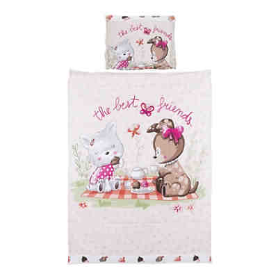 5-teiliges Bettwäsche Set Decke 95 x 125 cm Kissen 35 x 45 cm Bettwäsche 2