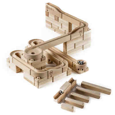 Kugelbahn Holz "K2" mit Stecksystem (136 Teile) - Eine Murmelbahn die standhält!
