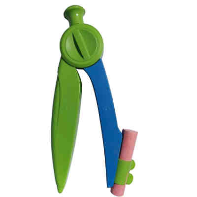 XXL Pack Outdoor Kinder Mal-Spaß 33 Stück Kreide bunt & Kreide-Zirkel 30cm groß 2