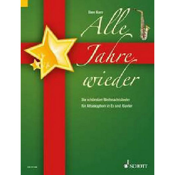 Alle Jahre wieder, für Altsaxophon in Es und Klavier, Klavierpartitur und Altsaxophonstimme