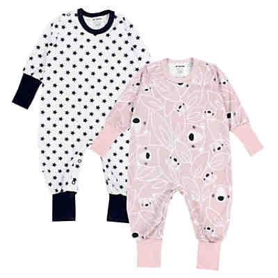 Baby Mädchen Schlafstrampler Gemustert 2er Pack für Mädchen