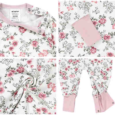 Baby Mädchen Schlafstrampler Gemustert 2er Pack für Mädchen 2