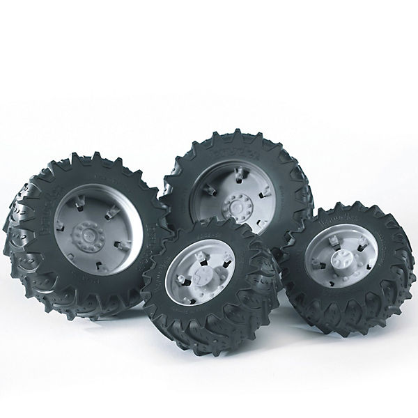 BRUDER 3315 Traktor Zwillingsbereifung mit grauen Felgen für Traktor Serie 03000