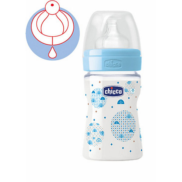 Weithals Flasche Wohlbefinden, PP, 150 ml, Silikonsauger, Gr. 1, Boy