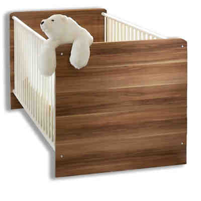 Babyzimmer Milu, 3-tlg. (Kleiderschrank, Wickelkommode, Bett), Walnuss-Weiß 2