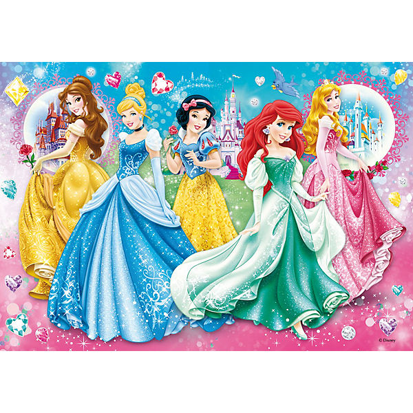Puzzle mit Glitzersteinen - 104 Teile Princess: Twinkled Ladies