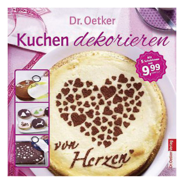 Dr. Oetker Kuchen dekorieren, mit 5 Deko-Schablonen