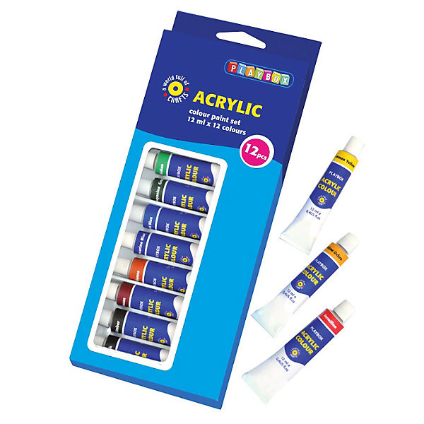 Acrylfarben, 12 x 12 ml
