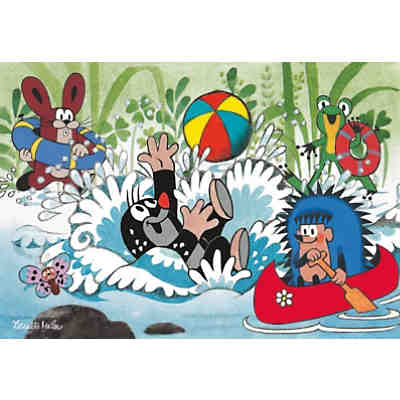 Der kleine Maulwurf: Urlaub mit Maulwurf und seinen Freunden Puzzleset 2 x 24 Teile 2