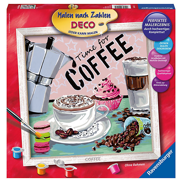 Malen nach Zahlen Deco Quadrat - Coffee, 30x30 cm