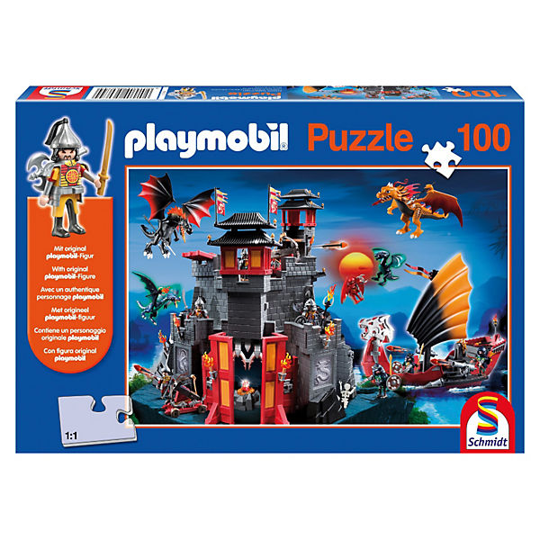 Asia-Drachenland, 100 Teile, Kinderpuzzle Playmobil mit Figur