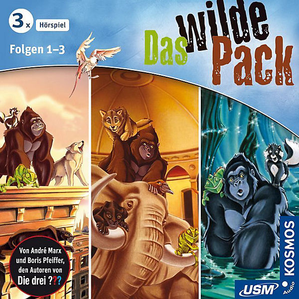 CD Das wilde Pack Hörbox Folgen 1-3