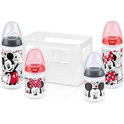 Weithals Flaschen Starterset FIRST CHOICE+, PP, Silikonsauger, Gr. 1, Mickey & Minnie Mouse