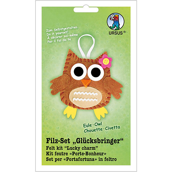 Filz-Set Glücksbringer Eule