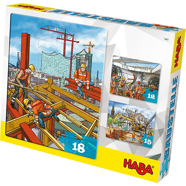 3 in 1 Puzzle-Set Baustelle