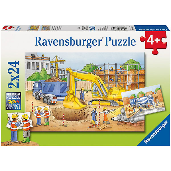 Puzzleset Vorsicht Baustelle! 2 x 24 Teile