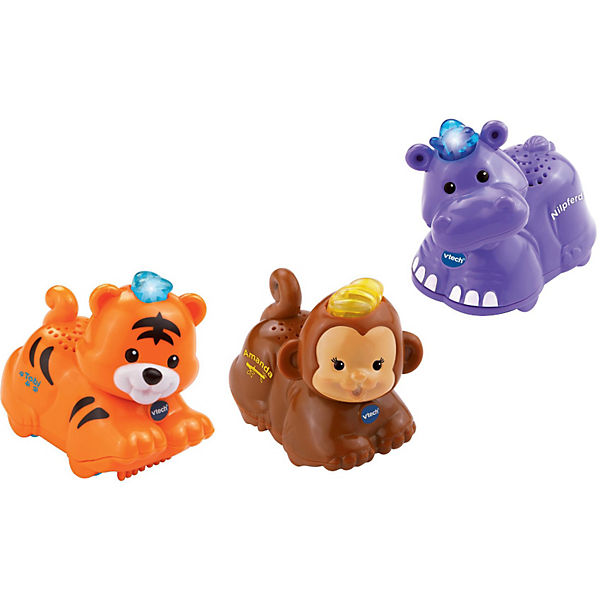 Tip Tap Baby Tiere - 3er-Set Tiger, Affe und Nilpferd